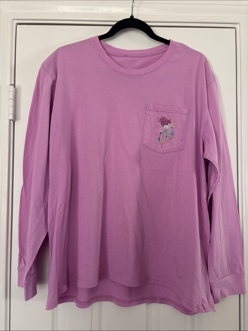 Lauren James Lavender Long Sleeve Pocket Tee